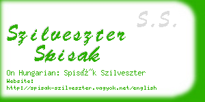 szilveszter spisak business card